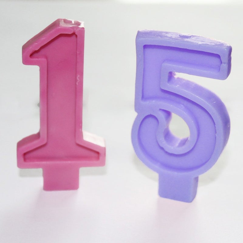X-Haibei Numbers Candle Candy Silicone Mold for Birthday Cake Ice Cream Decoration - Image 3