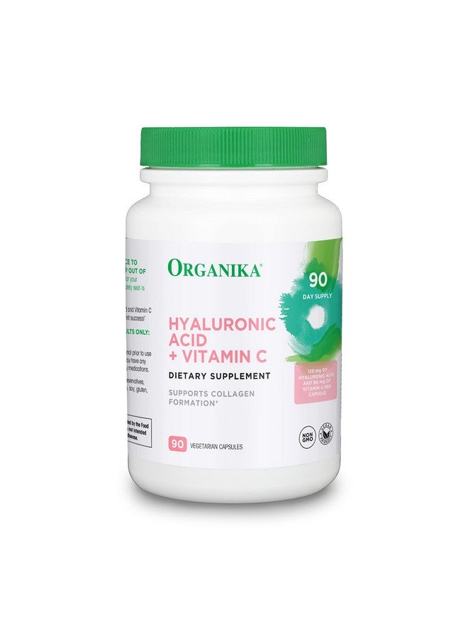 Organika Hyaluronic Acid With Vitamin C 120Mg Collagen Formation Joint Health Skin Hydration 90Vcaps - Image 1
