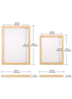 Pllieay 42 Pieces Screen Printing Kit With Instructions, Include 2 Pieces Wood Silk Screen Printing Frames, 5 Colors Fine Glitter, Screen Printing Squeegee, And Waterproof Transparency Films  - Image 2