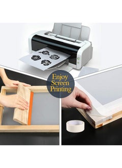 Pllieay 42 Pieces Screen Printing Kit With Instructions, Include 2 Pieces Wood Silk Screen Printing Frames, 5 Colors Fine Glitter, Screen Printing Squeegee, And Waterproof Transparency Films  - Image 4