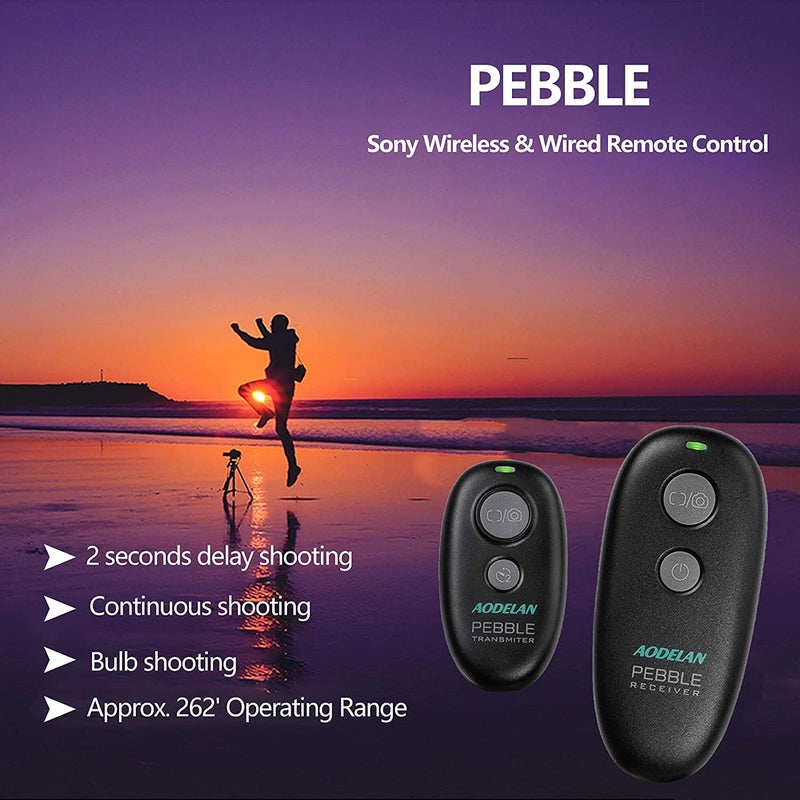 AODELAN Camera Wireless Shutter Release Remote Control for Sony Alpha a7 A7R A7RIII A77II A6000 A3000 A6300 A500 A200 A5100 A9 A560 A700 A850 HX300 RX100 V(A) RX100 VI, Replace RM-L1AM and RM-SPR1 - Image 2