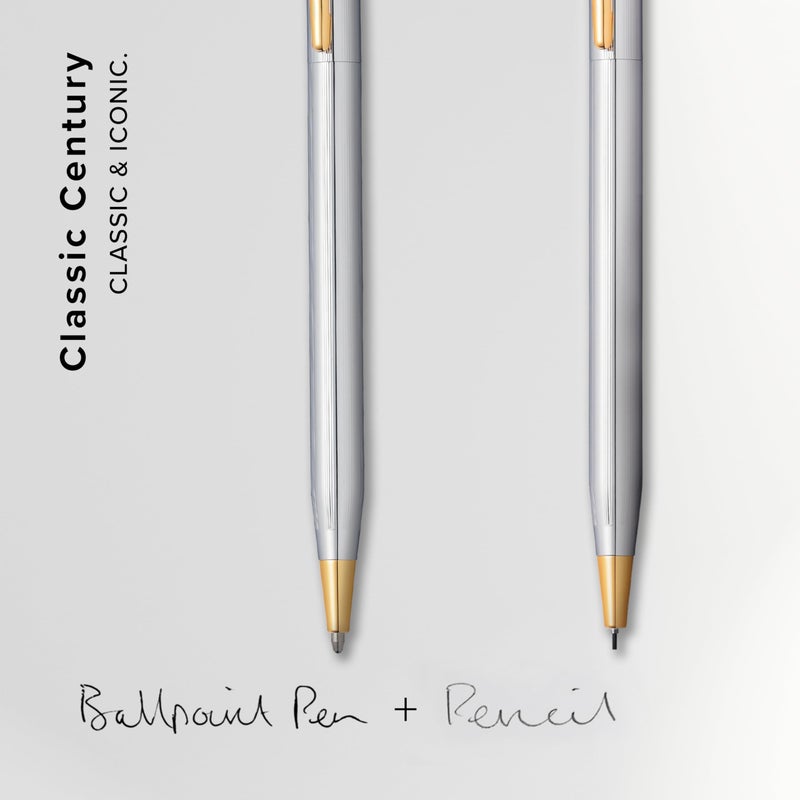 Cross Classic Century Refillable Pen & Pencil Gift Set Presented in a Luxury Gift Box - Medium Point, Black Ink, Medalist - Image 5