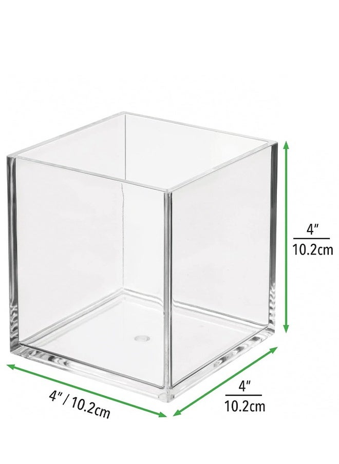 Eworld Set of 3 Clear Stackable Plastic Storage Containers, Perfect for Cabinets, Drawers, Desks, and Workspace Organization, Keep Pens, Pencils, Highlighters, and Notebooks Neatly Sorted.  - Image 2
