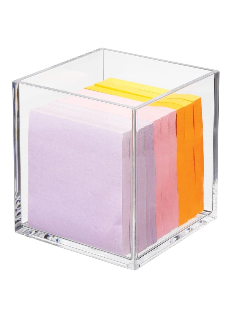 Eworld - Set of 3 Clear Stackable Plastic Storage Containers, Perfect for Cabinets, Drawers, Desks, and Workspace Organization, Keep Pens, Pencils, Highlighters, and Notebooks Neatly Sorted. - Image 1