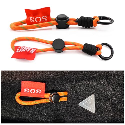 EJDRFN Emergency Door Release Strap for TeslaEmergency Escape Handle for Tesla Model Y 20202026 Model 3 20242026Handmade Nylon Manual Emergency Car Escape Tool2 Packs - Image 1