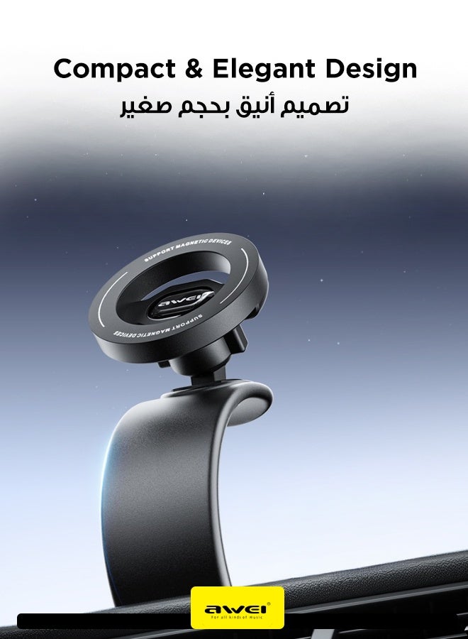 أوي حامل سيارة مغناطيسي X79 - حامل هاتف مغناطيسي مرن مع زاوية رؤية قابلة للتعديل، يناسب معظم المركبات، ثابت وسهل الاستخدام، متوافق مع iPhone و Android - Image 2