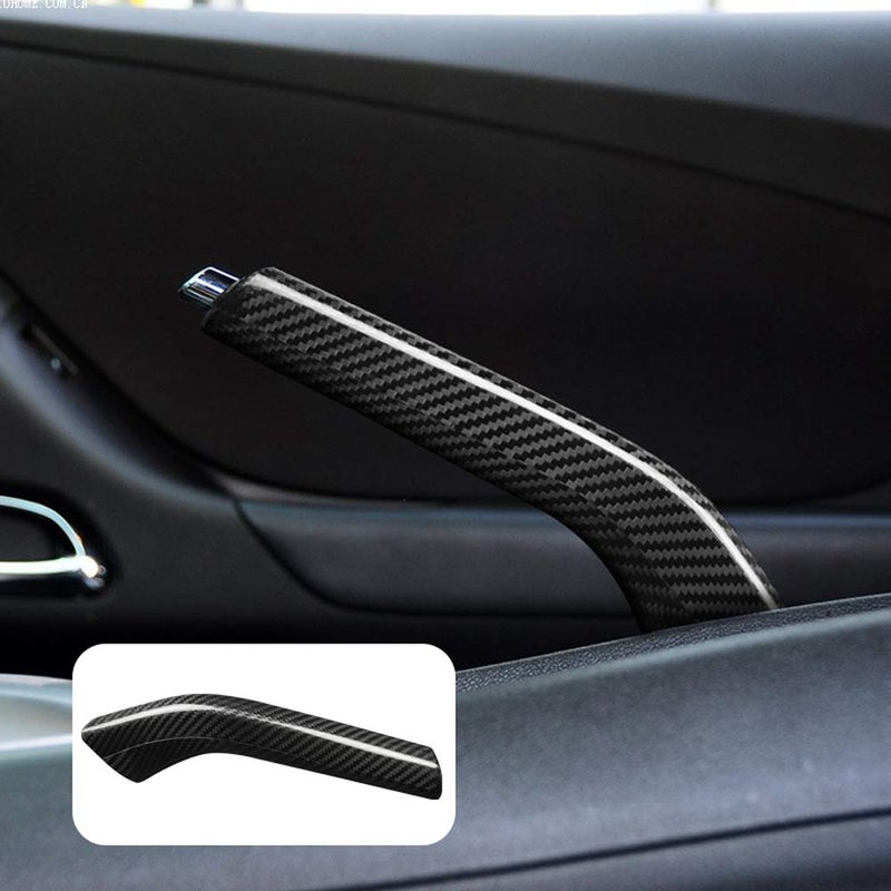 AIRSPEED Carbon Fiber Car Handbrake Cover Parking Grip Handle Lever Sleeve Protector for Chevrolet Camaro 2010-2015 Accessories - Image 1