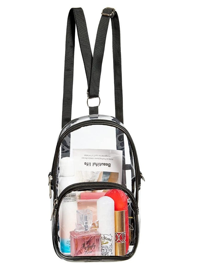 COVAX Clear Mini Backpack, Stadium Approved Clear Crossbody Shoulder Bag, Fashion Women Transparent Backpack for Work, Security Travel, Concert & Sport Event - Image 4