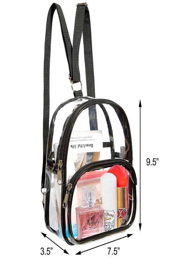 COVAX Clear Mini Backpack, Stadium Approved Clear Crossbody Shoulder Bag, Fashion Women Transparent Backpack for Work, Security Travel, Concert & Sport Event - Image 3