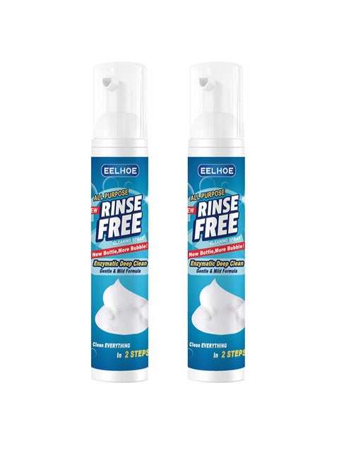 2 Pieces Of Rinse Free Cleaning Spray, All Purpose Foam Cleaner, Kitchen Deep Cleaning Spray, Stubborn Oil Stain Remover
