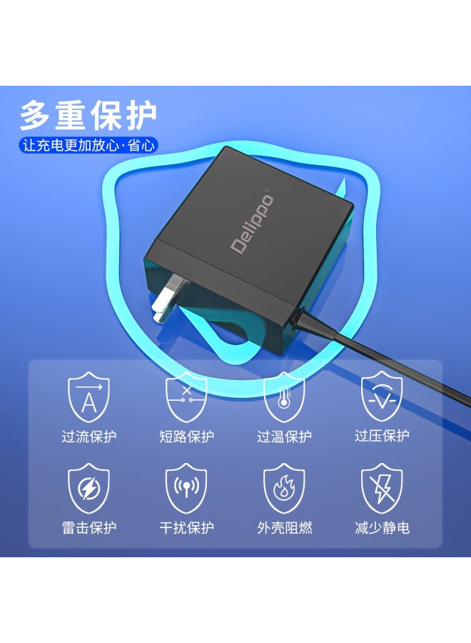 Delippo Power Adapter For Lenovo Mini Pc, Mini Desktop Computer Power 19v 6.3a 6.32a Portable Charger Cable