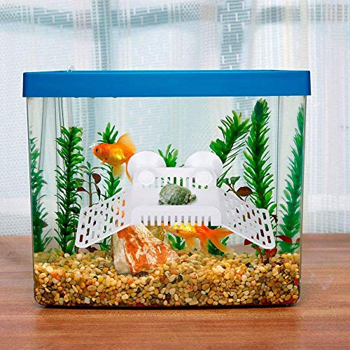 NATLIS Multifunctional Bridge Shape Amphibious Reptiles Bask Climbing Crawling Dock Platform with Feed Bowl & Sucking Disk for Aquarium Fish Tank Decor for Turtle Frog & Pets-Rust Resistant, Pack of 1 - Image 2