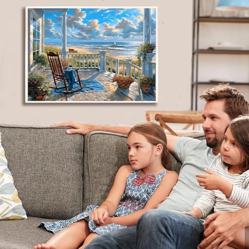 Tiwabb 3 Pack Beach Leisure Diamond Art Kits for Adults BeginnersDiamond Painting Kits for Adults5D Full Drill DIY Diamond Dot Gem Art Kit Wall Home Decor Arts Craft 12x16 inch - Image 3