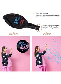 Generic Baby Gender Reveal Balloon, 36" Boy or Girl Balloons with Blue and Pink Confetti Decorations  - Image 2