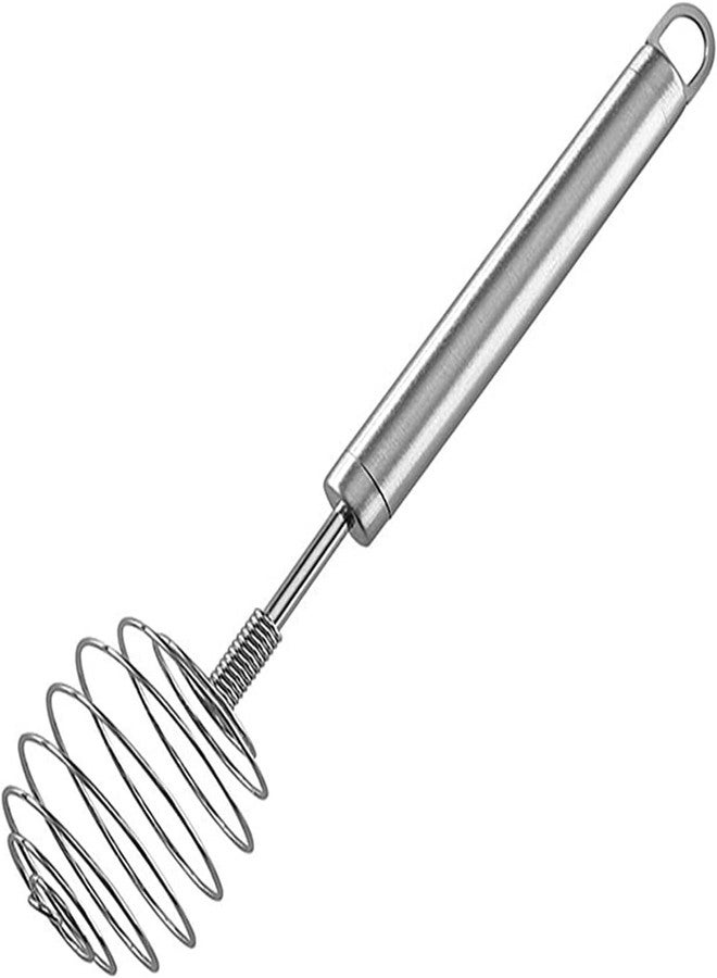 PD GROW Egg Whisk,Stainless Steel Whisk, Multi-Role Egg Beater Potato Masher 24 * 6cm Stainless Steel Spiral Hand Beater Egg Beater Beater Beater Beater(Pak of-1) - Image 1