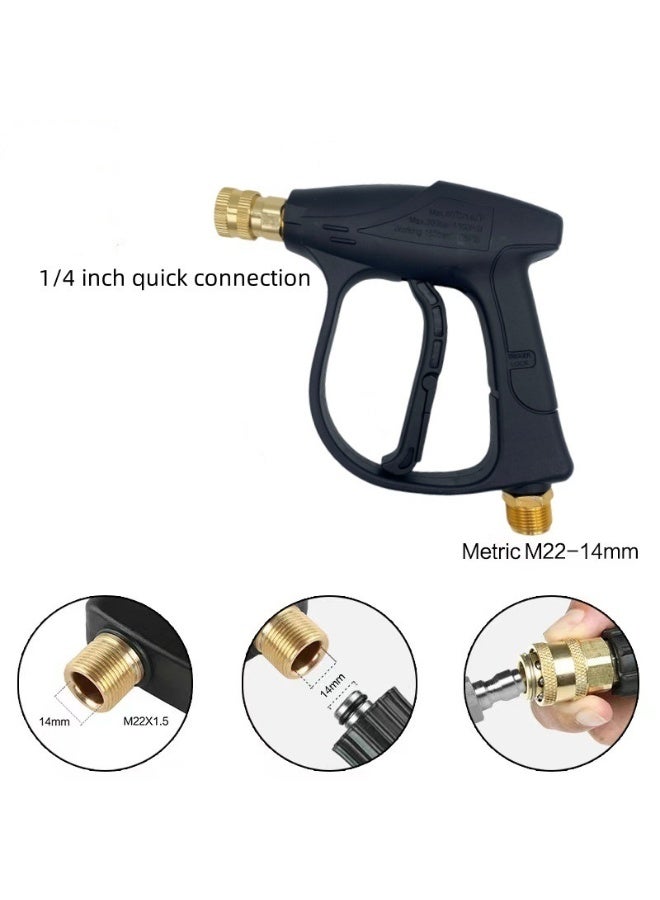 غسالة ضغط عالي مع خزان رغوة PA وخرطوم موصل سريع 1/4، مسدس رش لغسل السيارات، مجموعة كاملة من فوهات غسل السيارات - Image 2