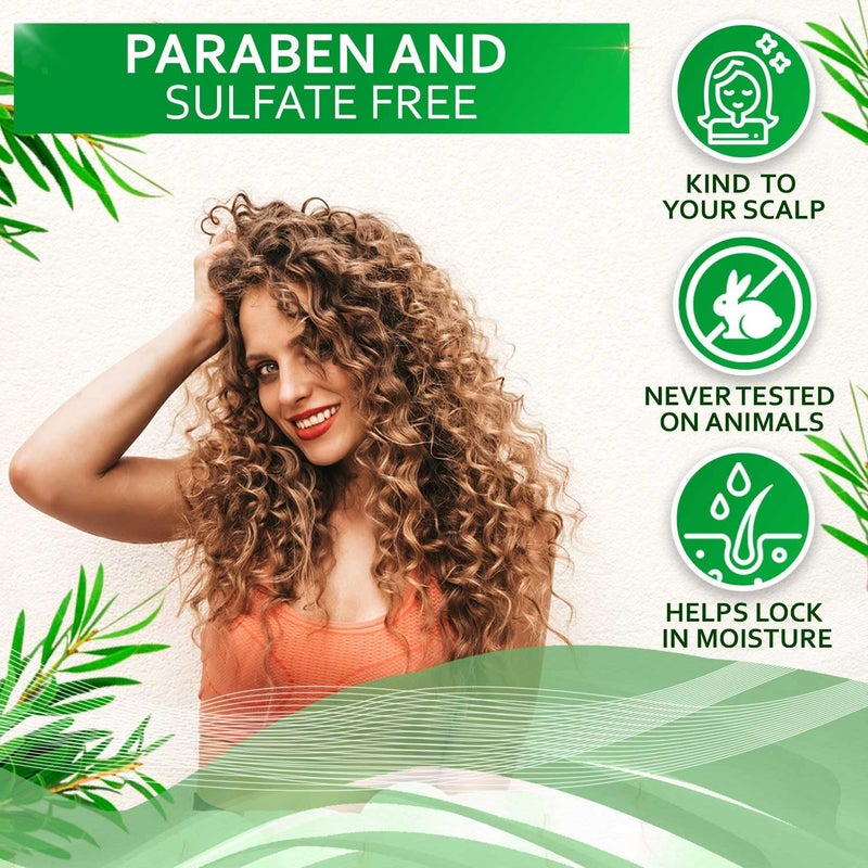 BELLISSO Tea Tree Oil Hair Serum - Moisturizer Treatment for Fighting Dandruff and Repair Dry, Damaged Hair and Itchy Scalp - Care and Styling Products for Women and Men - With Anti Frizz Keratin for Shine - Image 3