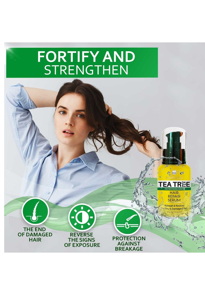 Tea Tree Oil Hair Serum - Moisturizer Treatment for Fighting Dandruff and Repair Dry, Damaged Hair and Itchy Scalp - Care and Styling Products for Women and Men - With Anti Frizz Keratin for Shine - pzsku/ZA5571C0CE34DCE7F3C1AZ/45/_/1737347835/94775e02-da16-497b-9929-74e2c73cb909