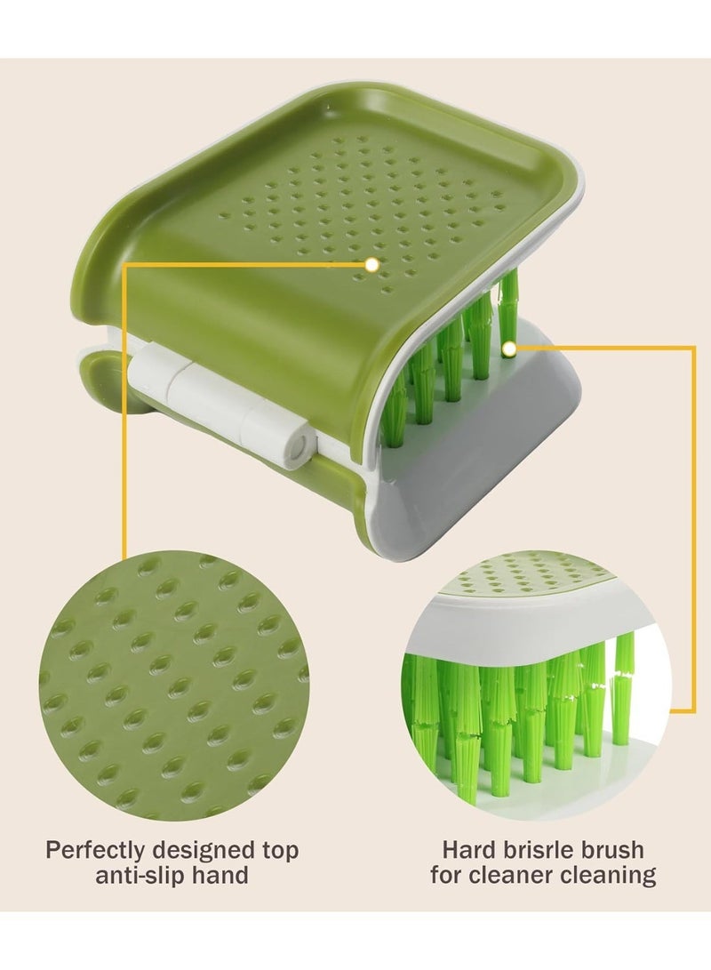 Car Cleaning Brush, U-Shaped Washing Tool, Non-Slip Brush Cleaner, Double Sided Bristle Scrubber for Seat Belt, Truck Interior - Image 4