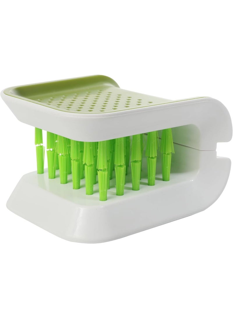 Car Cleaning Brush, U-Shaped Washing Tool, Non-Slip Brush Cleaner, Double Sided Bristle Scrubber for Seat Belt, Truck Interior - Image 1