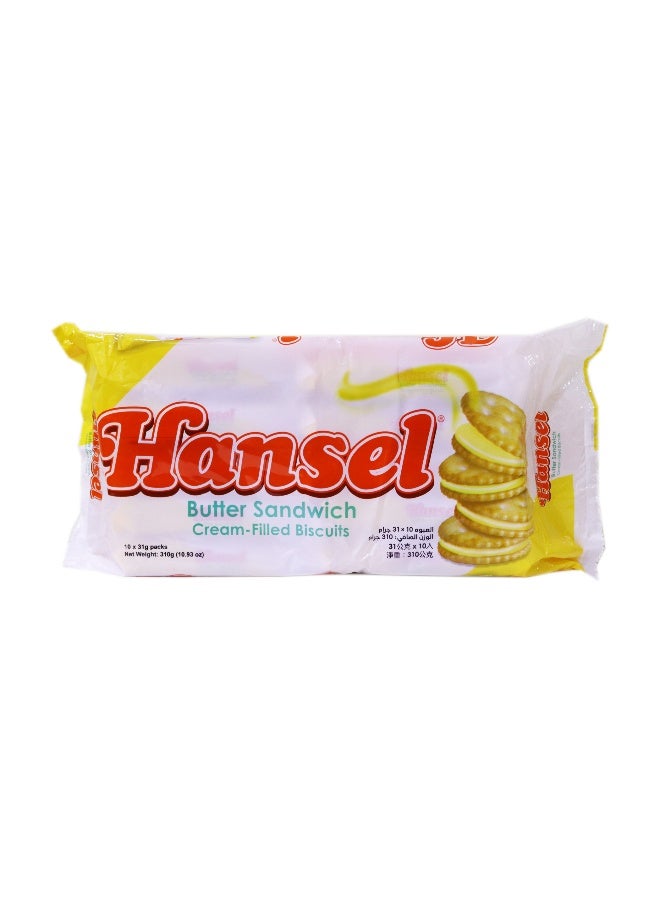 Rebisco Hansel Butter Sandwich Biscuits (10*31G) 310Gm - Image 1