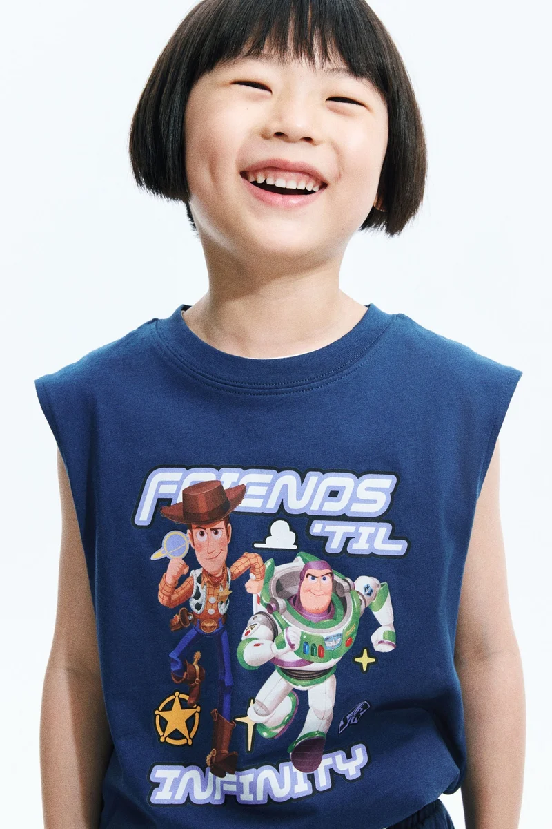 H&M Printed cotton vest top