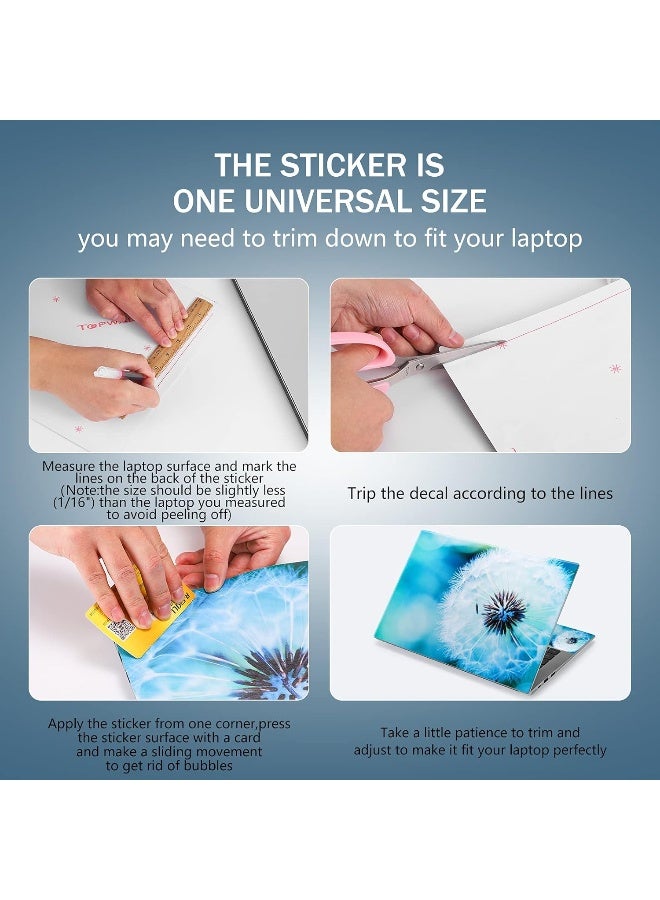 ICOLOR Laptop Skin Sticker Decal,12" 13" 13.3" 14" 15" 15.4" 15.6 inch Laptop Skin Sticker Cover Art Decal Protector Notebook PC (Dandelion) - Image 2