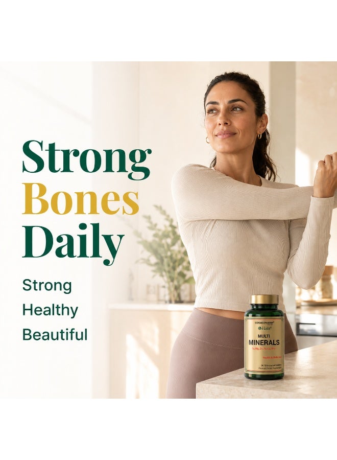 Cosmo Pharm Multiminerals | Supports Bones, Muscles & the Nervous System | 90 Film-Coated Tablets - Image 4