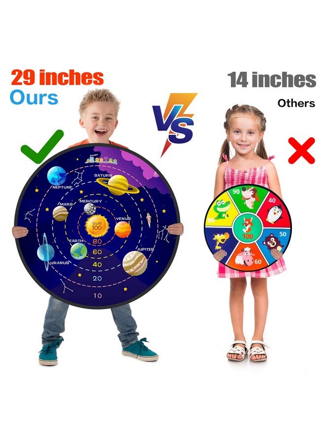 Bootaa 2 Pack 29" Large Dart Board For Kids, Kids Dart Board With 20 Sticky Balls, Boys Toys, Indoor/Outdoor Fun Party Play Game Toys, Birthday Gifts For 3 4 5 6 7 8 9 10 11 12 Year Old Boys Girls - Image 2