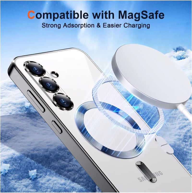 Grabist Phone Case For Samsung Galaxy A16 4G/5G, Clear case with camera lens protector Full protection, MagSafe compatible, scratch-resistant, anti-yellowing (Gray) - Image 4