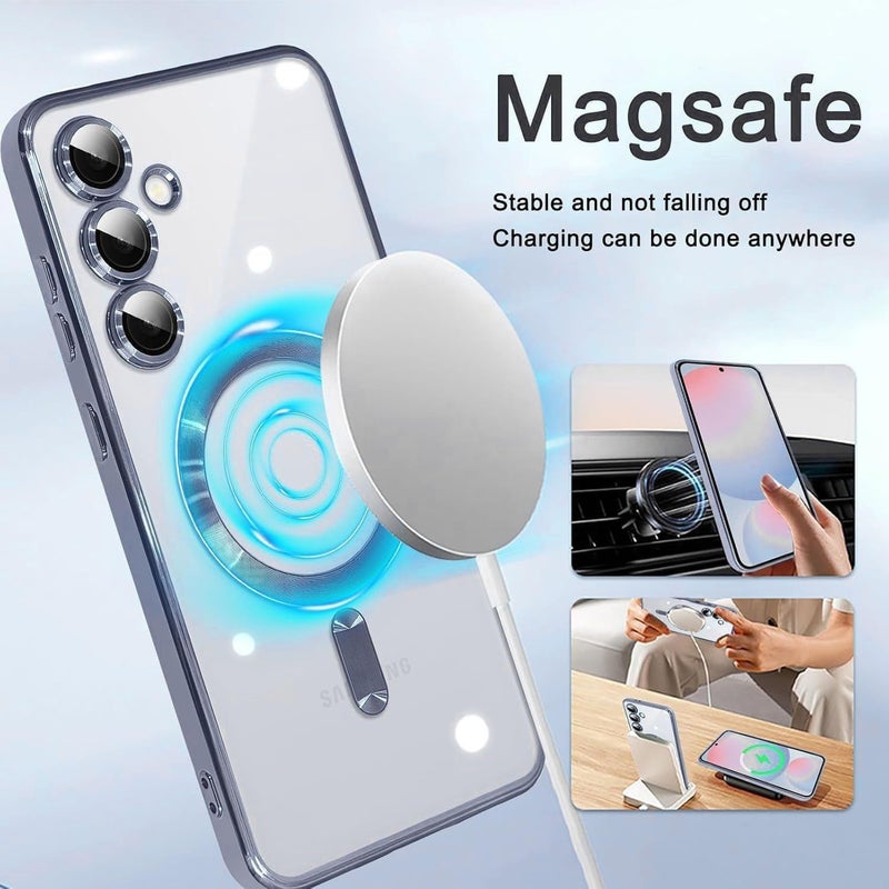 Grabist Phone Case For Samsung Galaxy A16 4G/5G, Clear case with camera lens protector Full protection, MagSafe compatible, scratch-resistant, anti-yellowing (Gray) - Image 3