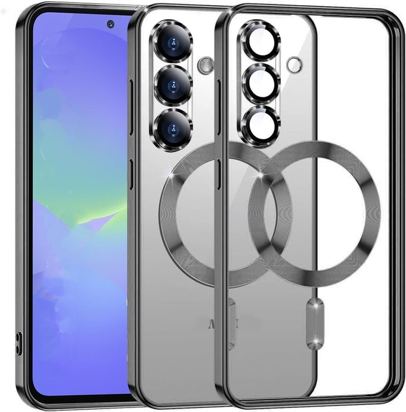 Grabist Phone Case For Samsung Galaxy A16 4G/5G, Clear case with camera lens protector Full protection, MagSafe compatible, scratch-resistant, anti-yellowing (Gray) - Image 1