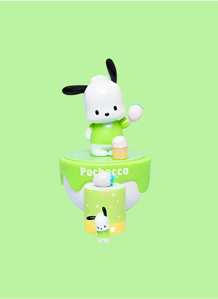 MODI Sanrio Pochacco Cake Surprise Toy – Kawaii Collectible Figurine, Mystery Box Vinyl Toy, Cute Green Dessert-Themed Display Decor, Gift for Kids & Sanrio Fans - 9cm  - Image 4