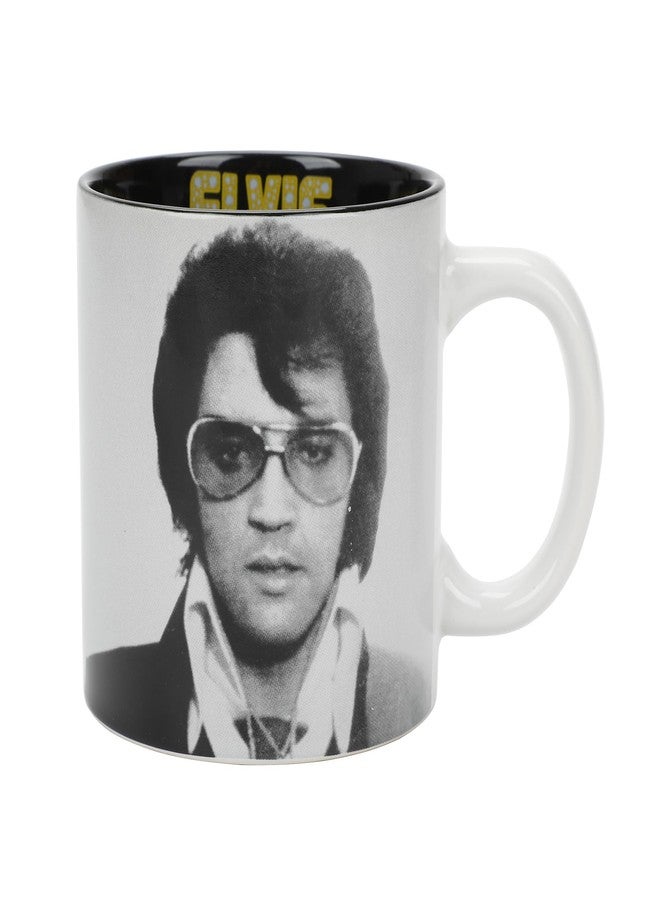Bioworld Elvis Profile Art 16 Oz. Ceramic Mug - Image 1