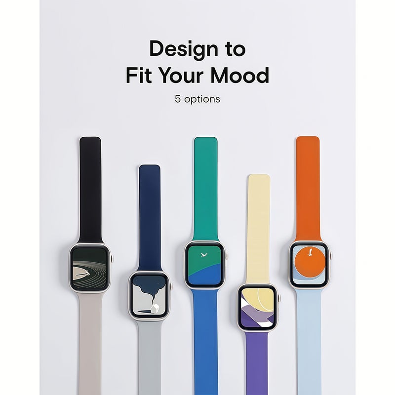 Magnetic Strap for Smartwatch 42mm 44mm 45mm 46mm 49mm Black Gray Two Tone Design Sport Comfort Y2K Unisex - Image 1