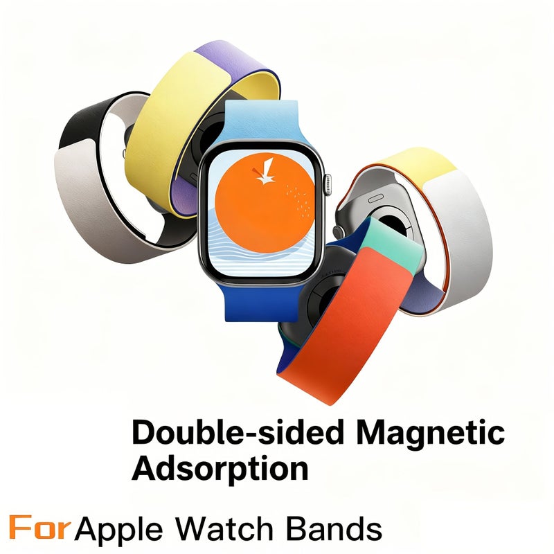 Magnetic Strap for Smartwatch 42mm 44mm 45mm 46mm 49mm Black Gray Two Tone Design Sport Comfort Y2K Unisex - Image 2