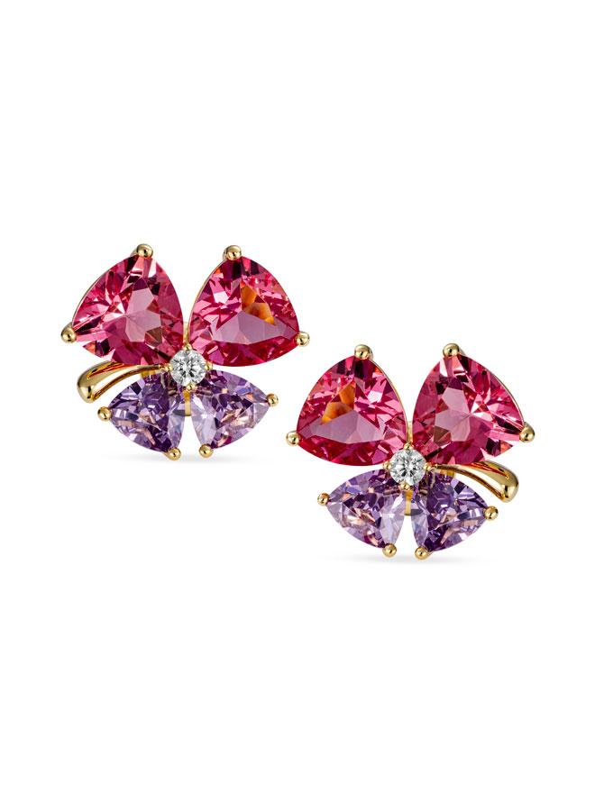 Saint Honore Paris Gala Gold Plated Stainless Steel Stud Earrings for Women - Image 1