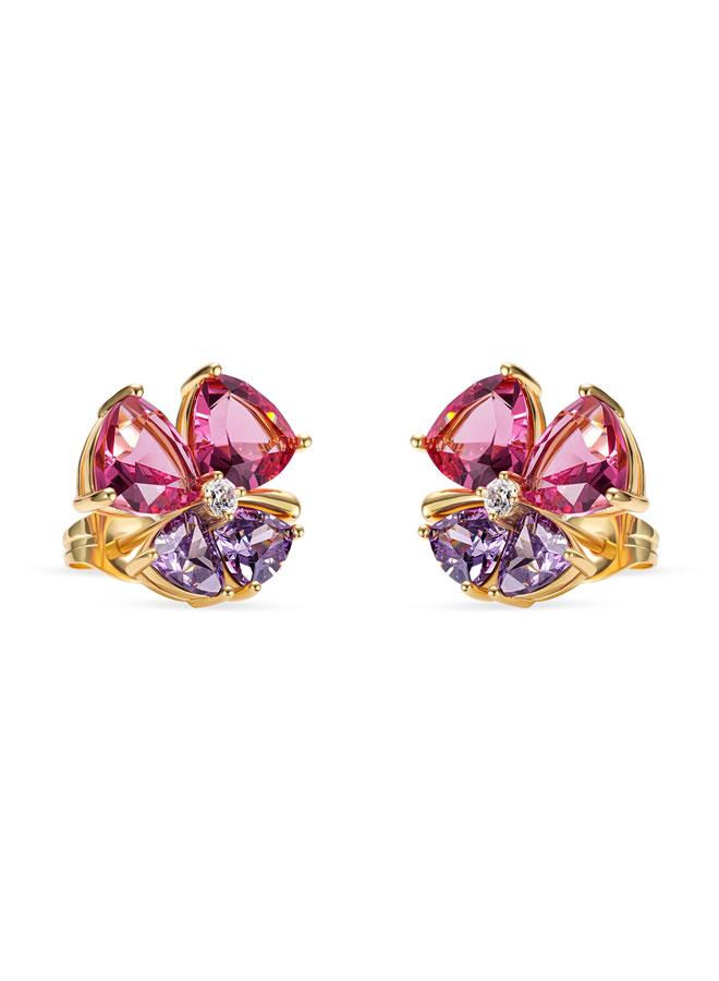 Saint Honore Paris Gala Gold Plated Stainless Steel Stud Earrings for Women - Image 2