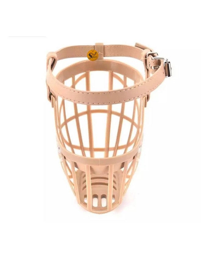 Sage Square Muzzle For Dogs | Plastic Dog Muzzle | Anti Bite Adjustable Pet Basket | Dogs Training Mouth Cover Mesh Cage | Breathable Comfortable | Pack Of 1 (Small) - Image 2