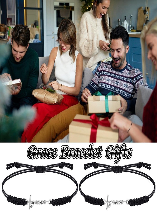Tondiamo 24 Pcs Cross Bracelets Bulk for Woman Adjustable Cross Bracelets Inspirational Birthday Gifts Religious Accessories(Grace) - Image 4