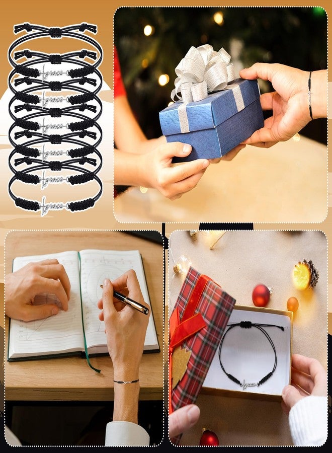 Tondiamo 24 Pcs Cross Bracelets Bulk for Woman Adjustable Cross Bracelets Inspirational Birthday Gifts Religious Accessories(Grace) - Image 5
