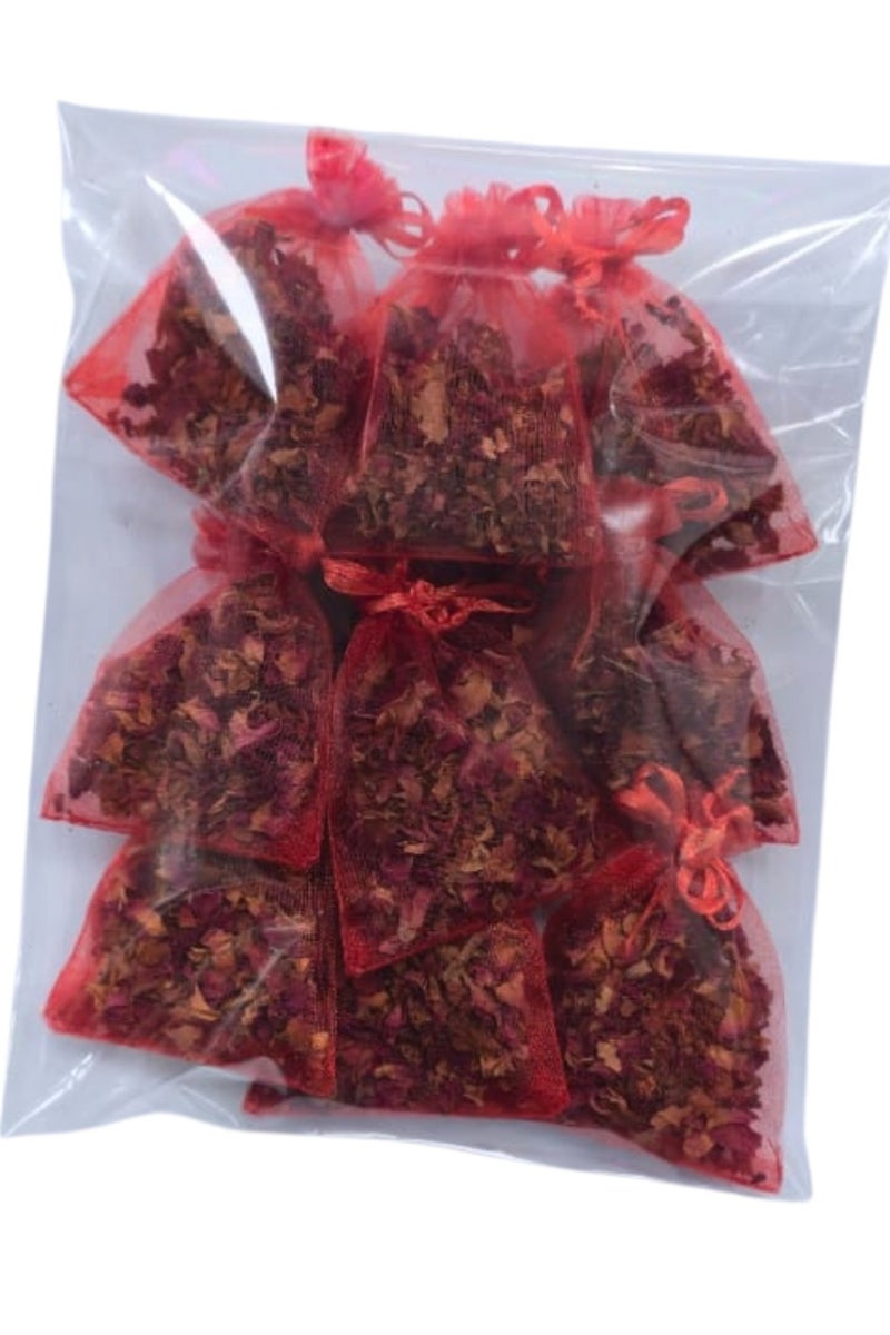 MIRFA Dry Rose Petals in Drawstring Sachets (Pack of 10) - Image 5