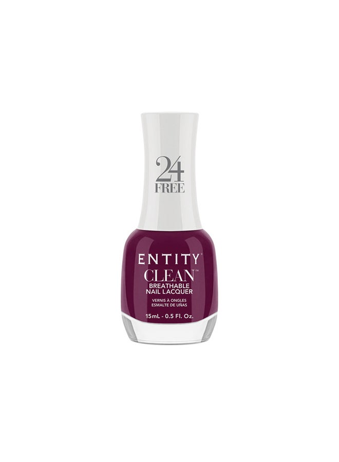 Entity Clean Breathable Nail Lacquer - March To My Own Plum 15ml - Image 1