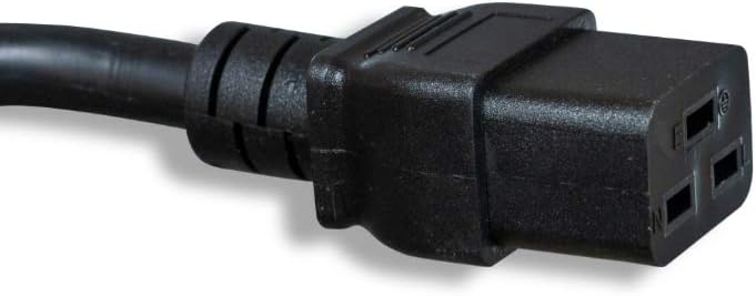 Cablelera AC Power Cord Extension, IEC320 C20 to IEC320 C19, 6' 12AWG, 20A, 250V (ZWACFGAB-06) - Image 2