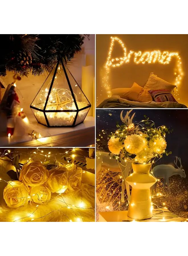 5 Pack LED Copper Wire Fairy String Lights Warm White For Home Decoration - Image 2