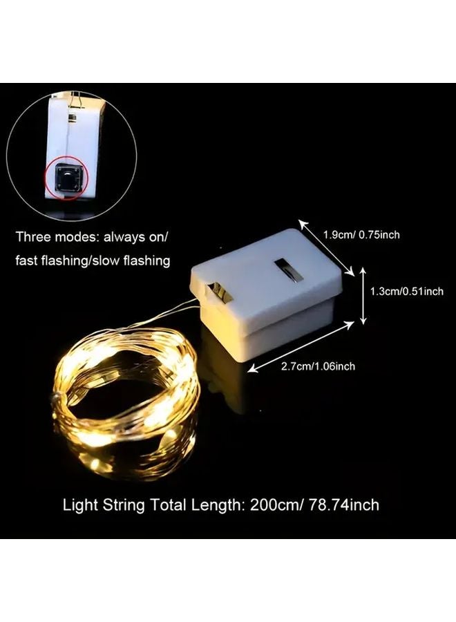 5 Pack LED Copper Wire Fairy String Lights Warm White For Home Decoration - Image 3