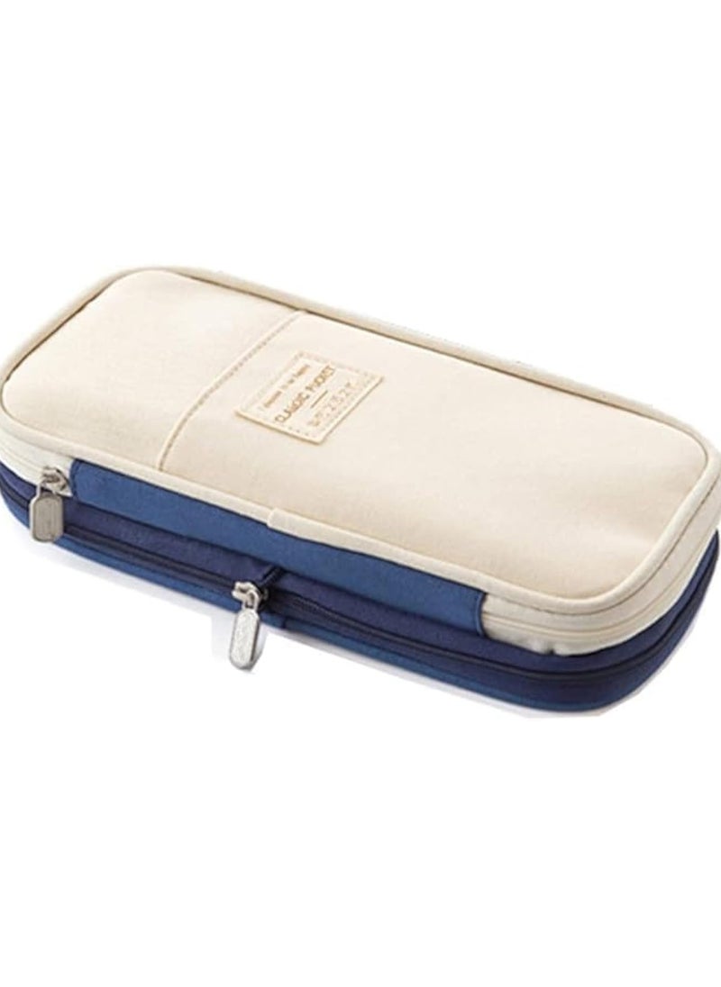 Generic Colorful Large Storage Pencil Box Pen Bag with Zipper Large Capacity Storage Bag, Suitable for Office Travel Storage Box  - Image 1