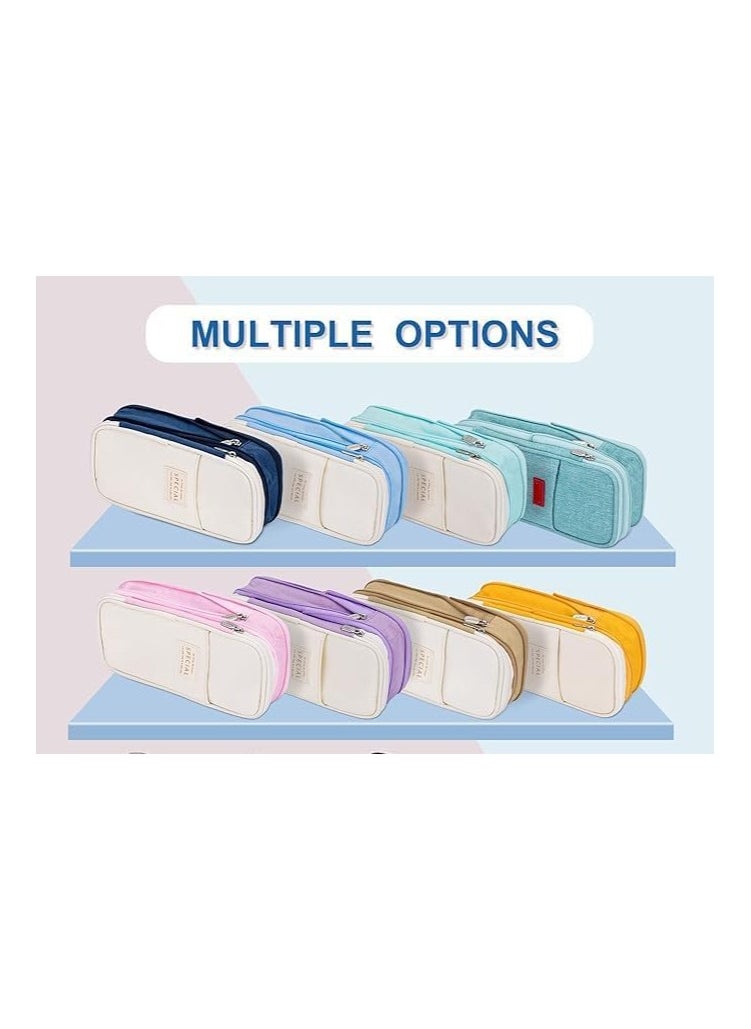 Generic Colorful Large Storage Pencil Box Pen Bag with Zipper Large Capacity Storage Bag, Suitable for Office Travel Storage Box  - Image 3