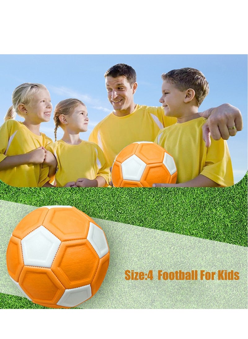 Generic Curve Soccer Ball, Size 4 Swerve Soccer Ball for Kids, Youth Football, Kick Curving Like The Pros, Backyard Game Gift for Boys and Girls (Orange-The Styles And Colors Of The Free Pump And Storage Bag Are Random)  - Image 4
