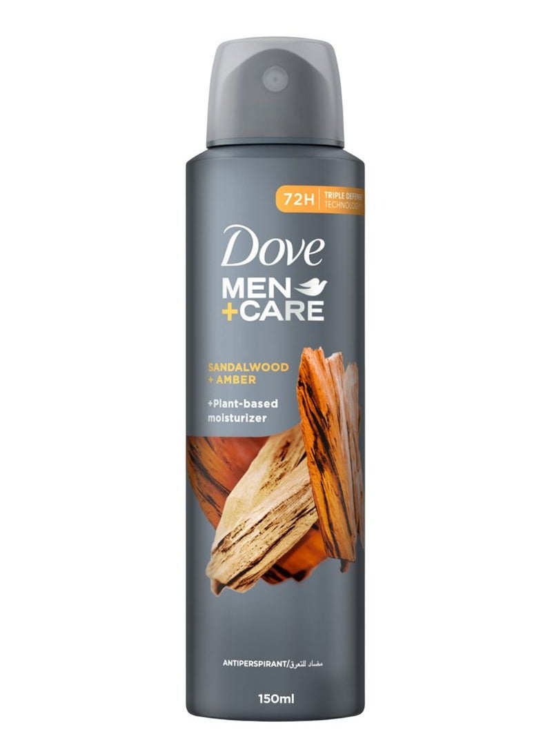 دوف من+كير مزيل العرق برائحة خشب الصندل والعنبر 150مل - Image 1